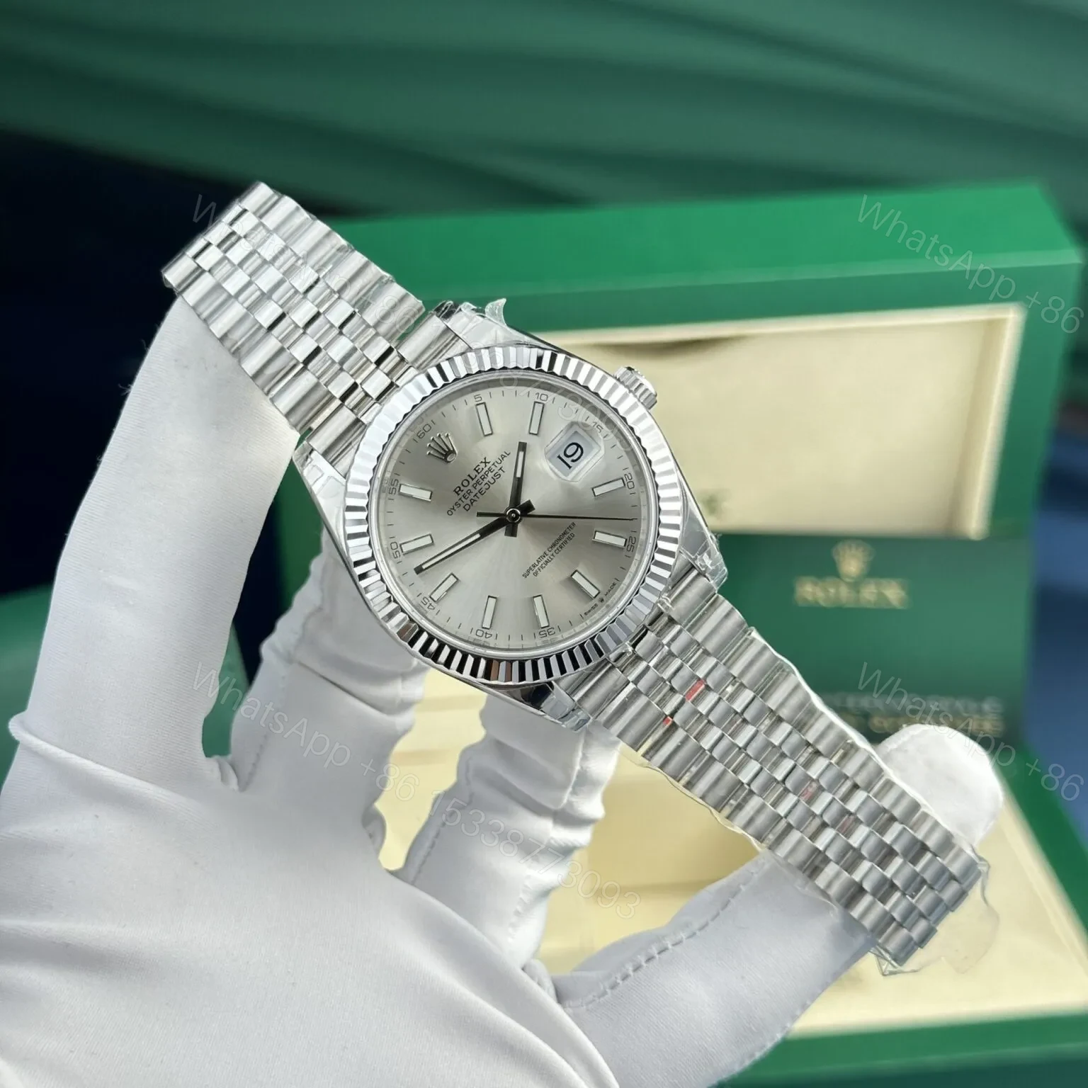 View 2 of Replica Rolex Datejust Silver Dial 16220 36 mm