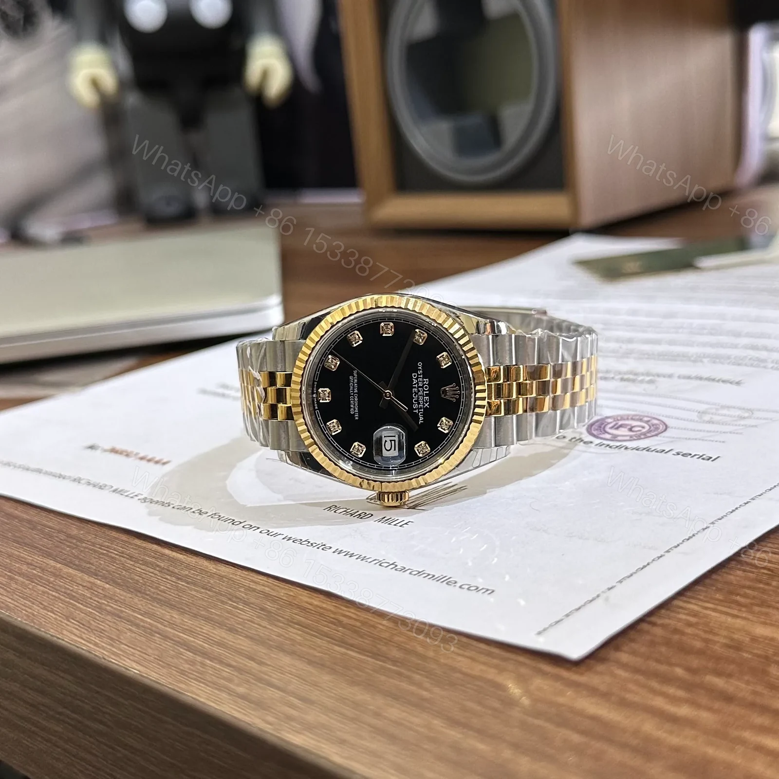 View 4 of Rolex Datejust Black Diamond Dial 126333-0006 41 mm