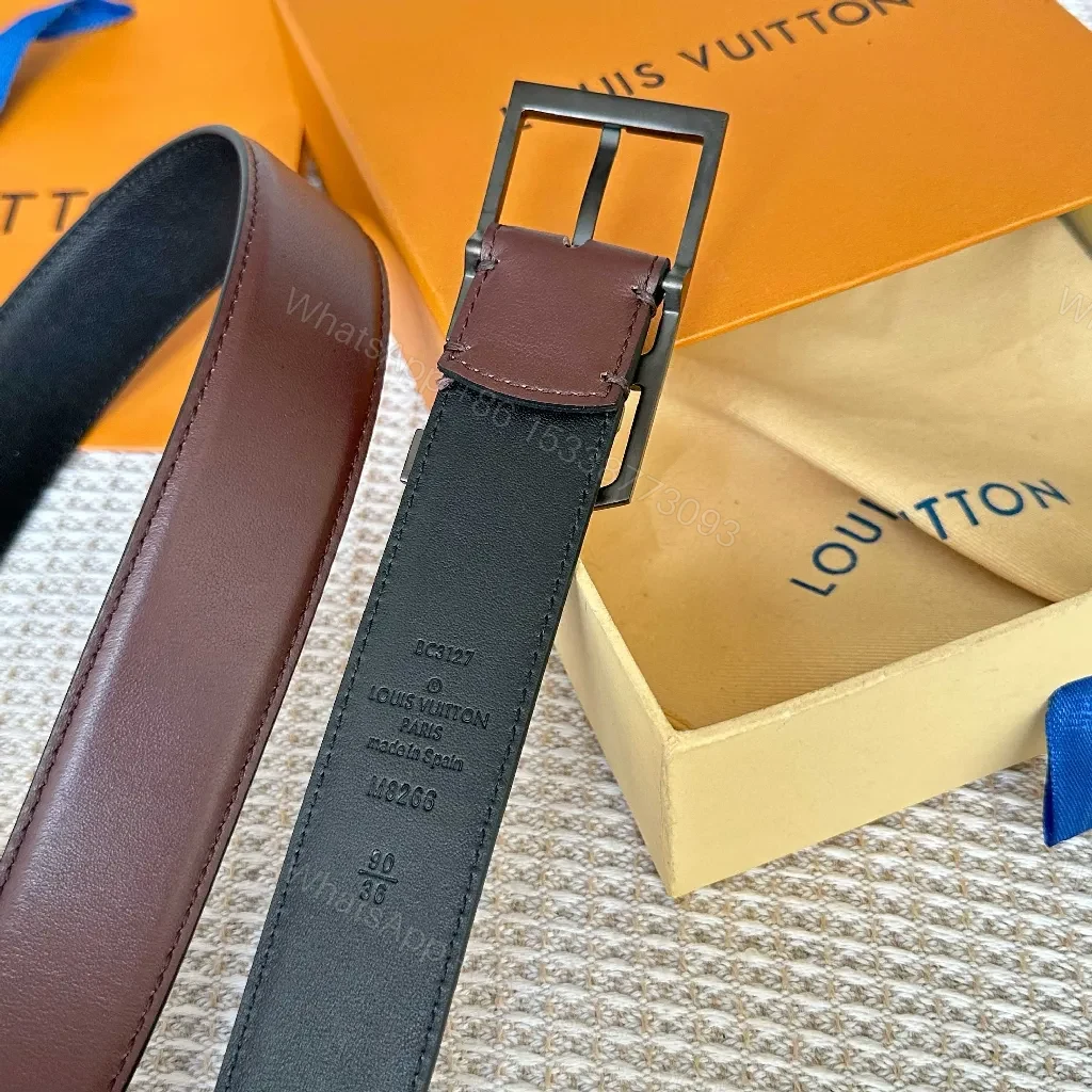 View 8 of Rich Leather Belt with Luxe Signature Buckle