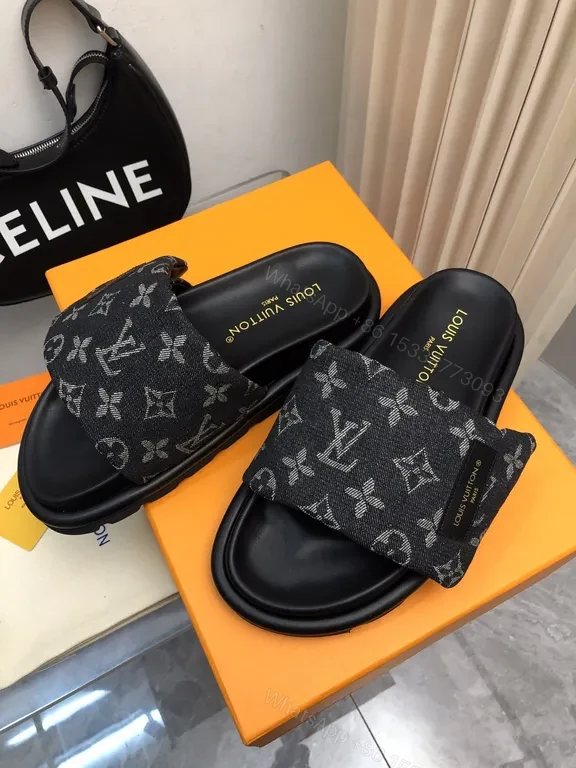 View 7 of Monogram Canvas Louis Vuitton Slide: Bold, Cushioned Comfort
