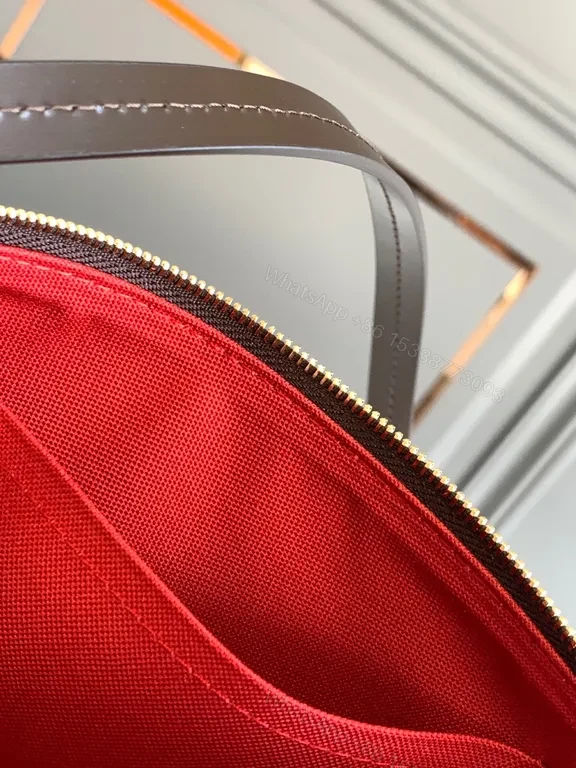 View 4 of Damier Ebony Chic: Compact LV-Style Shoulder Bag, Crossbody