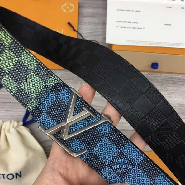 View 4 of LOUIS VUITTON BLUE AND GREEN BELT – B177