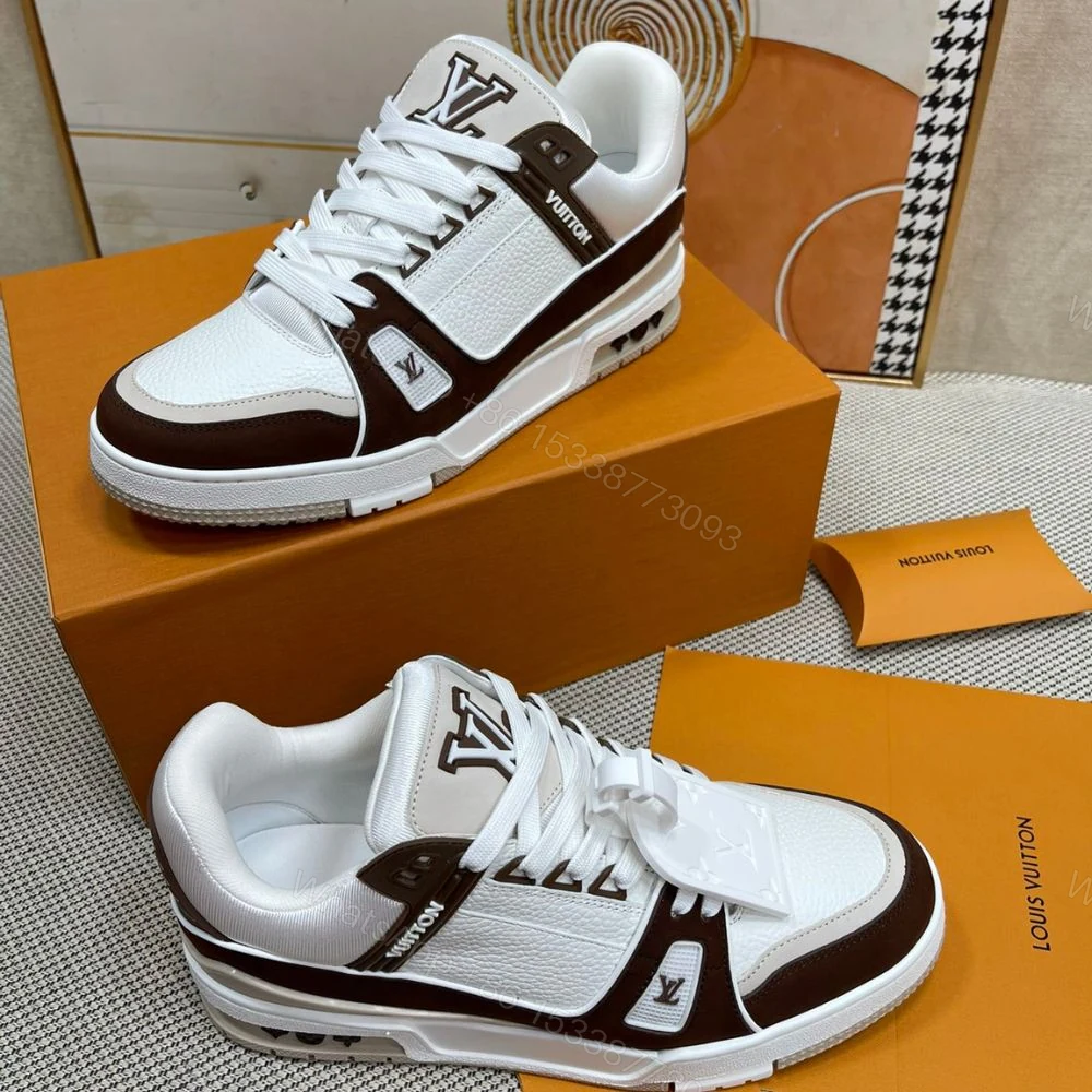 View 2 of Louis Vuitton LV Trainer Sneaker Brown 1ABLVB