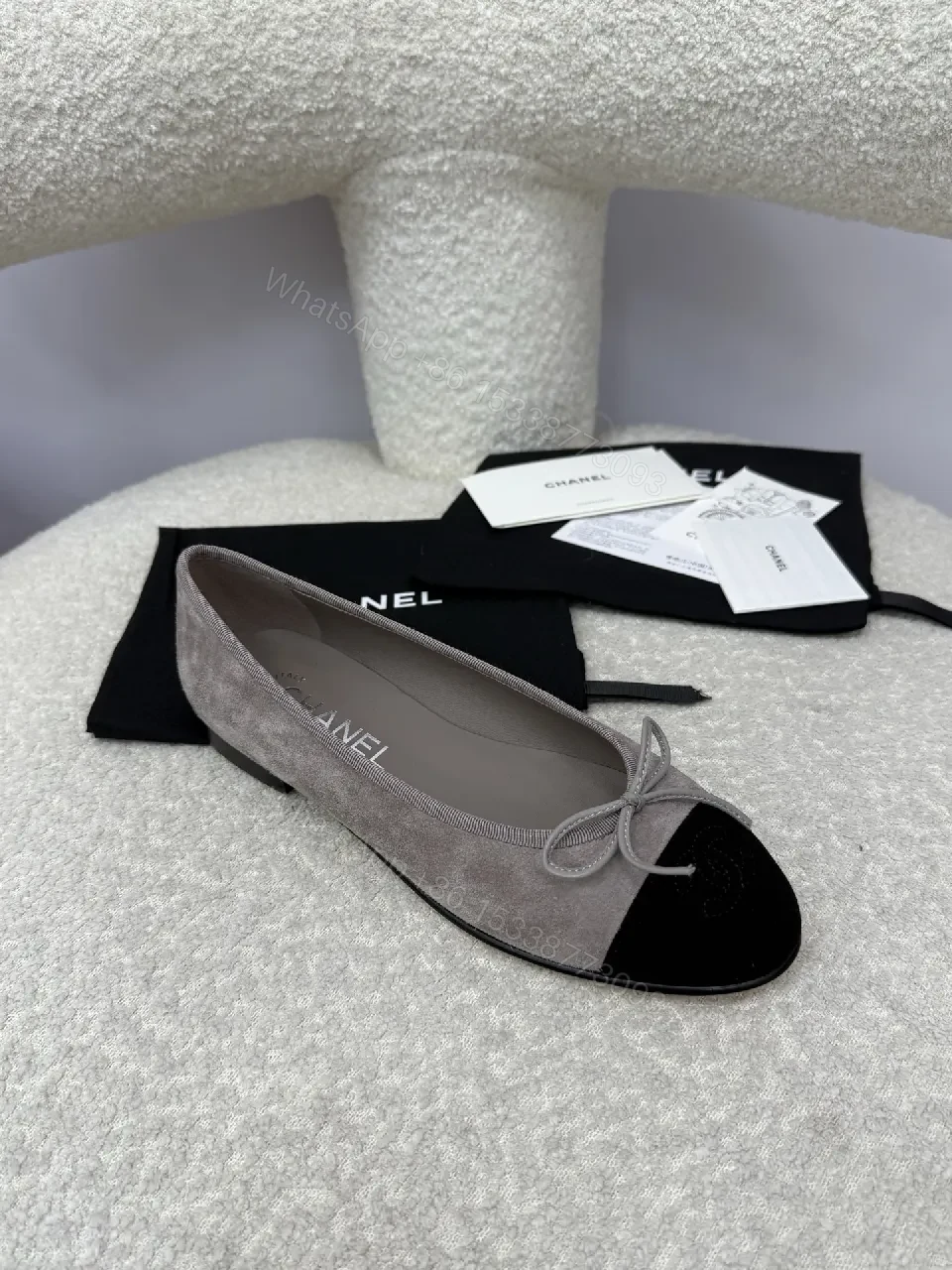 View 4 of Two-Tone Suede Ballet Flats: Subtle Luxury, All-Day Comfort