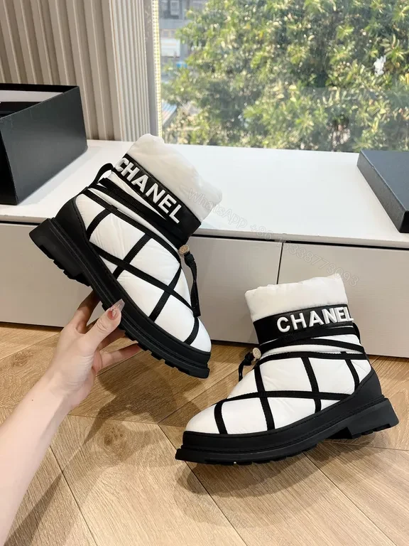 Quilted Ankle Boots with Chanel-Inspired Strap - All-Day Comfort — view 1