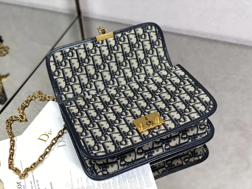 View 8 of Chic Monogram Mini Bag with Gold Hardware - Designer-Inspired