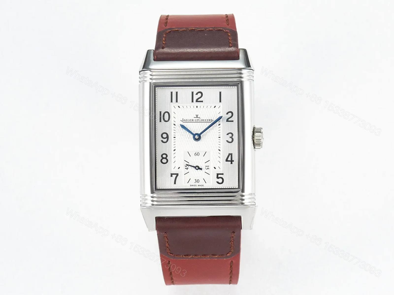 Reverso Classic Duoface Small Seconds SS MGF Best Edition White Guilloché Dial on Red Leather Strap A854A — view 1