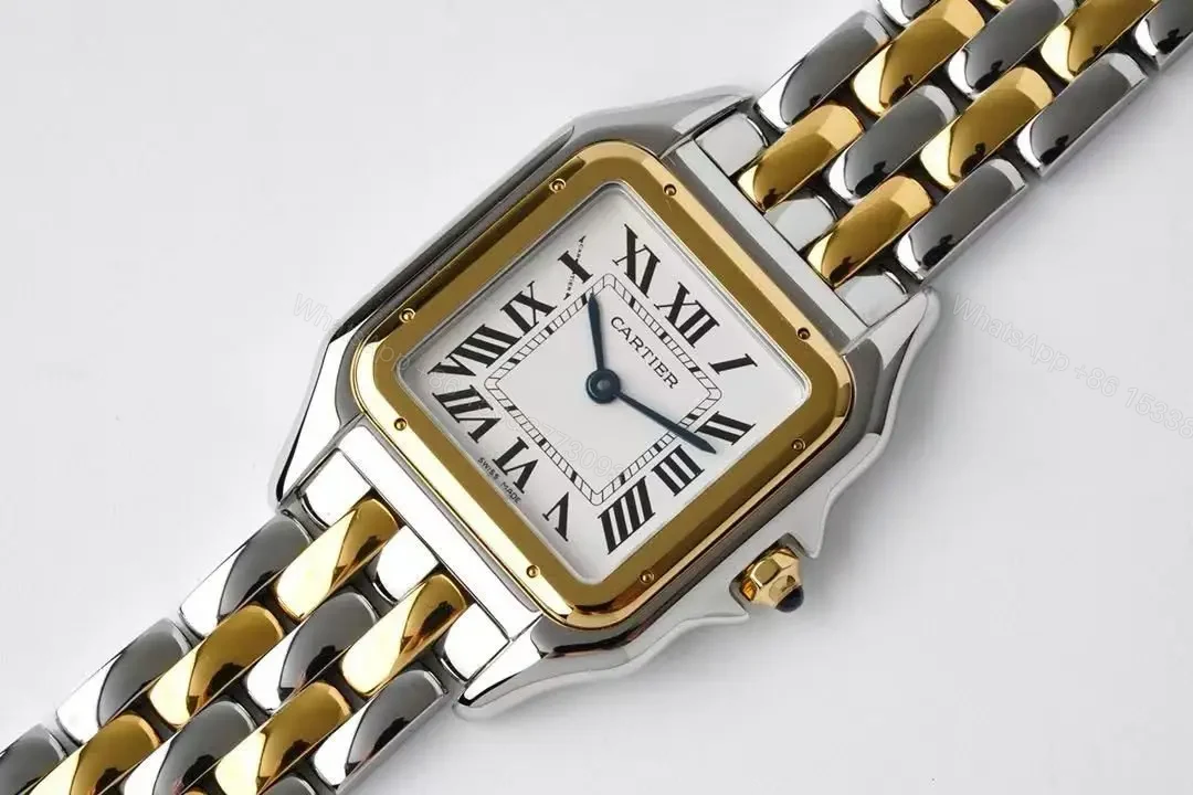 View 5 of Replica Cartier Panthère de Cartier Women Quartz White 18ct Yellow Gold Watch W2PN0006