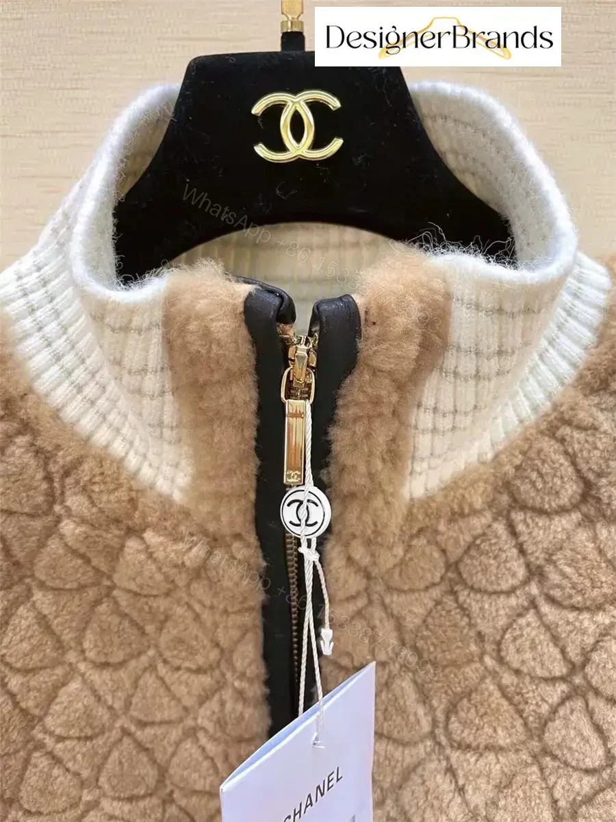 View 2 of Quilted Teddy Jacket: Camel, Structured Details, All-Season Comfort