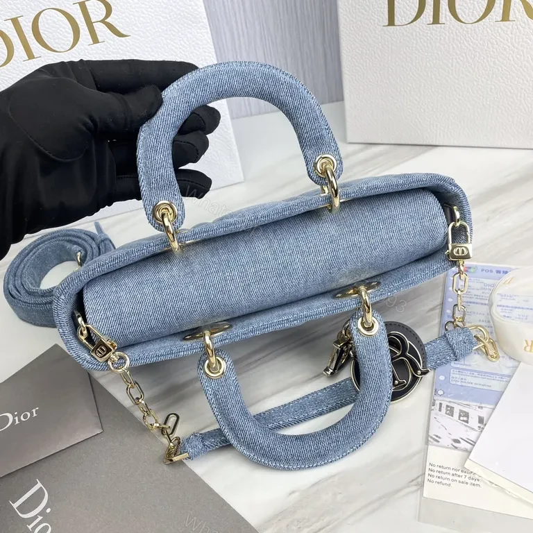 View 4 of Denim Chic Mini Bag: Dior Charm, Structured Luxury