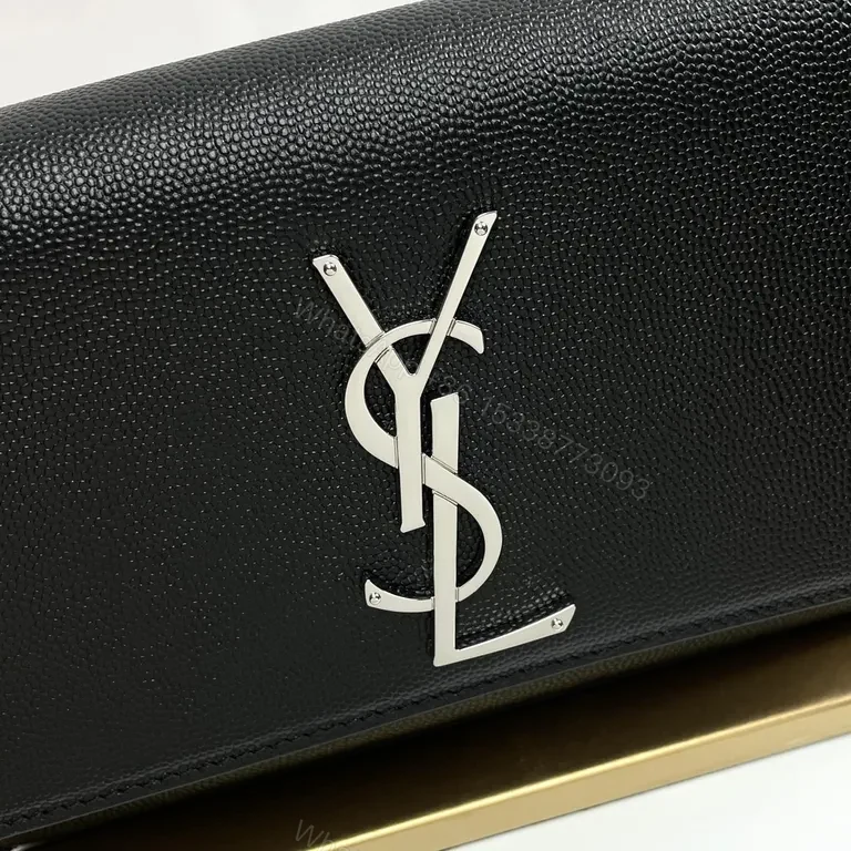 View 3 of Sleek Black Leather Crossbody - YSL-Inspired, All-Day Confidence