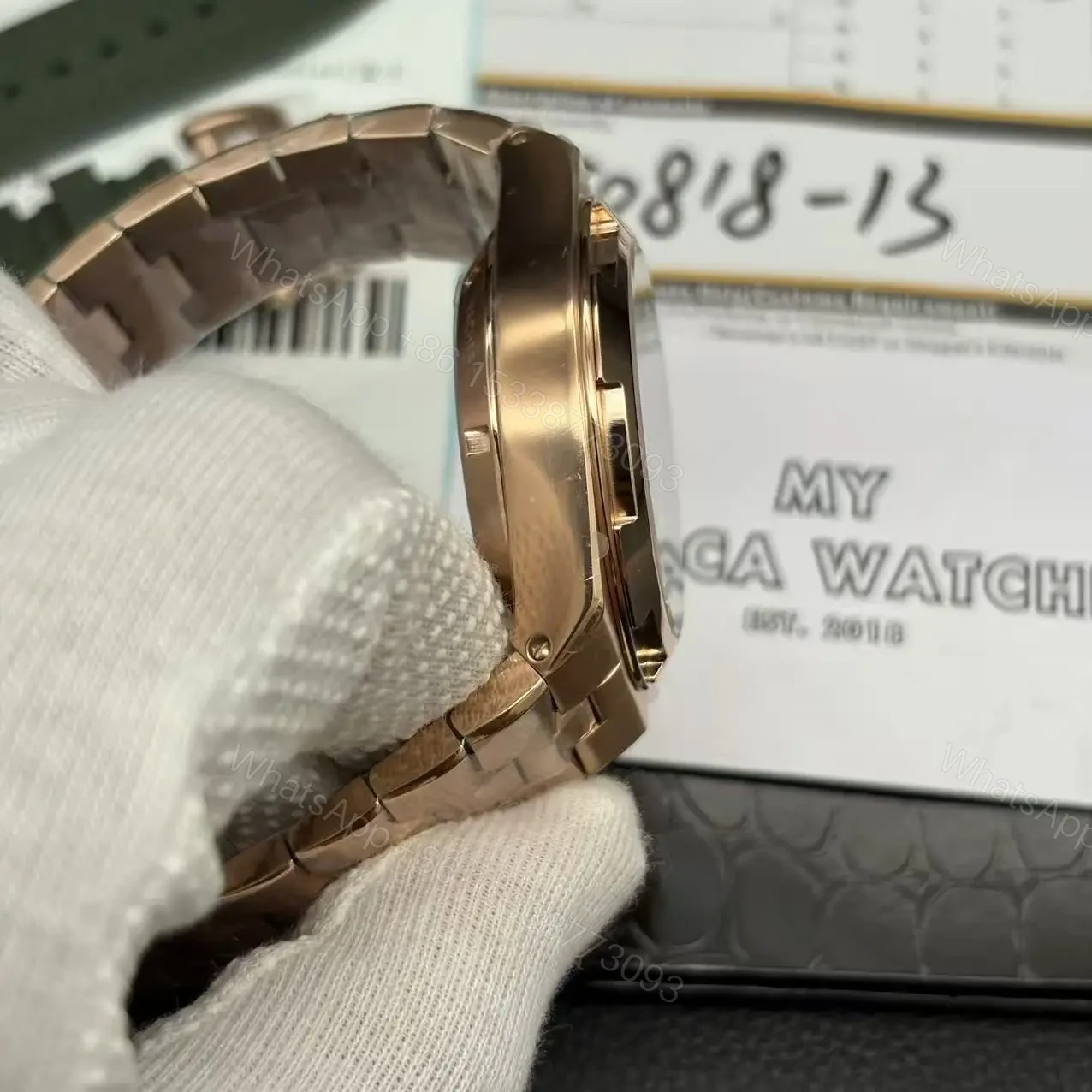 View 7 of Super Clone Replica Vacheron Constantin Overseas Chronograph GREEN
