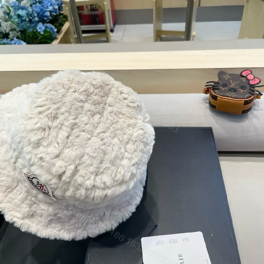 View 5 of Soft Fleece Hat with Logo Patch - Luxe Winter Accessory