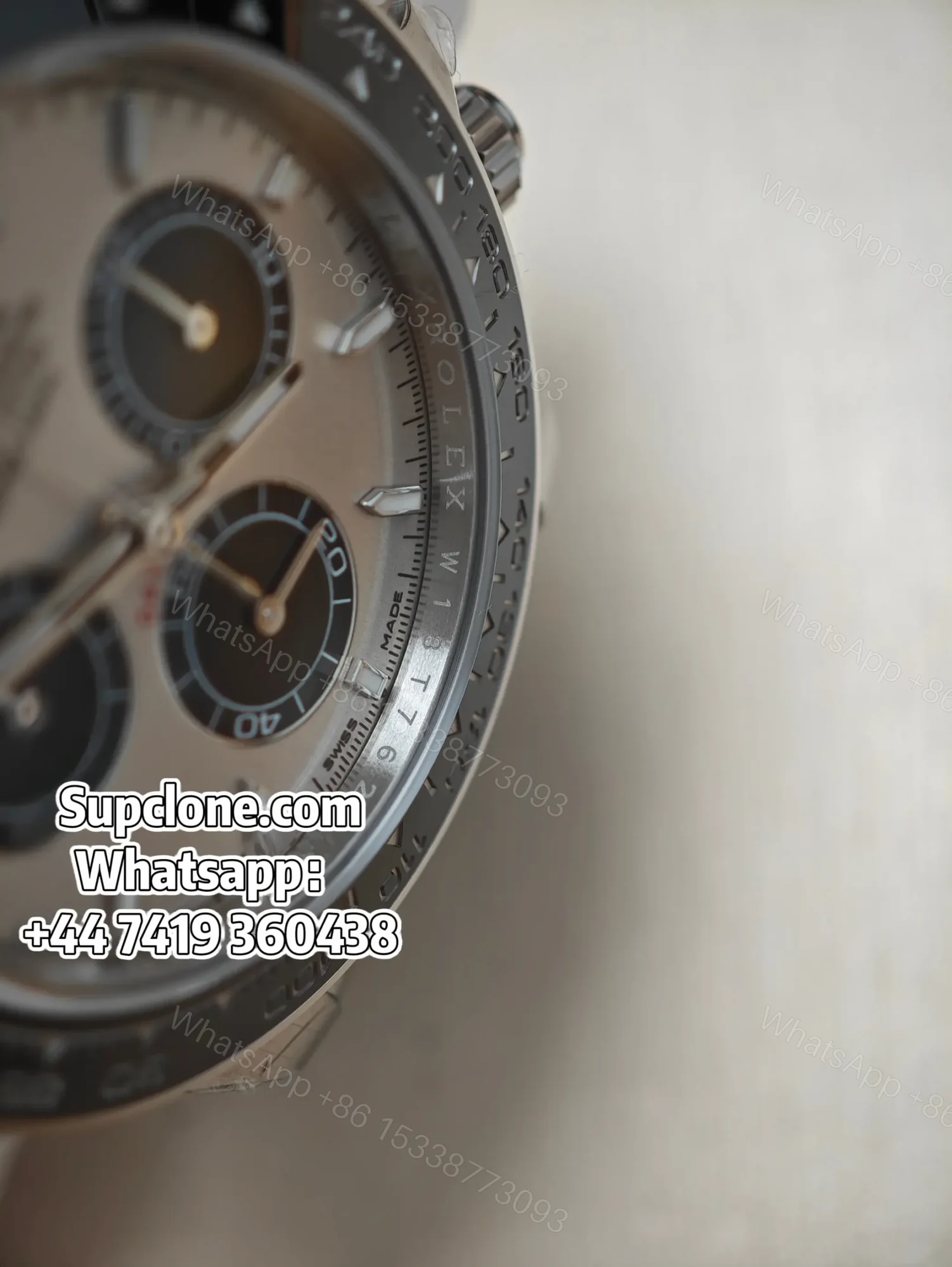 View 9 of Rolex Daytona Super Clone M126519LN-0006 Silver Dial 4131 Movement