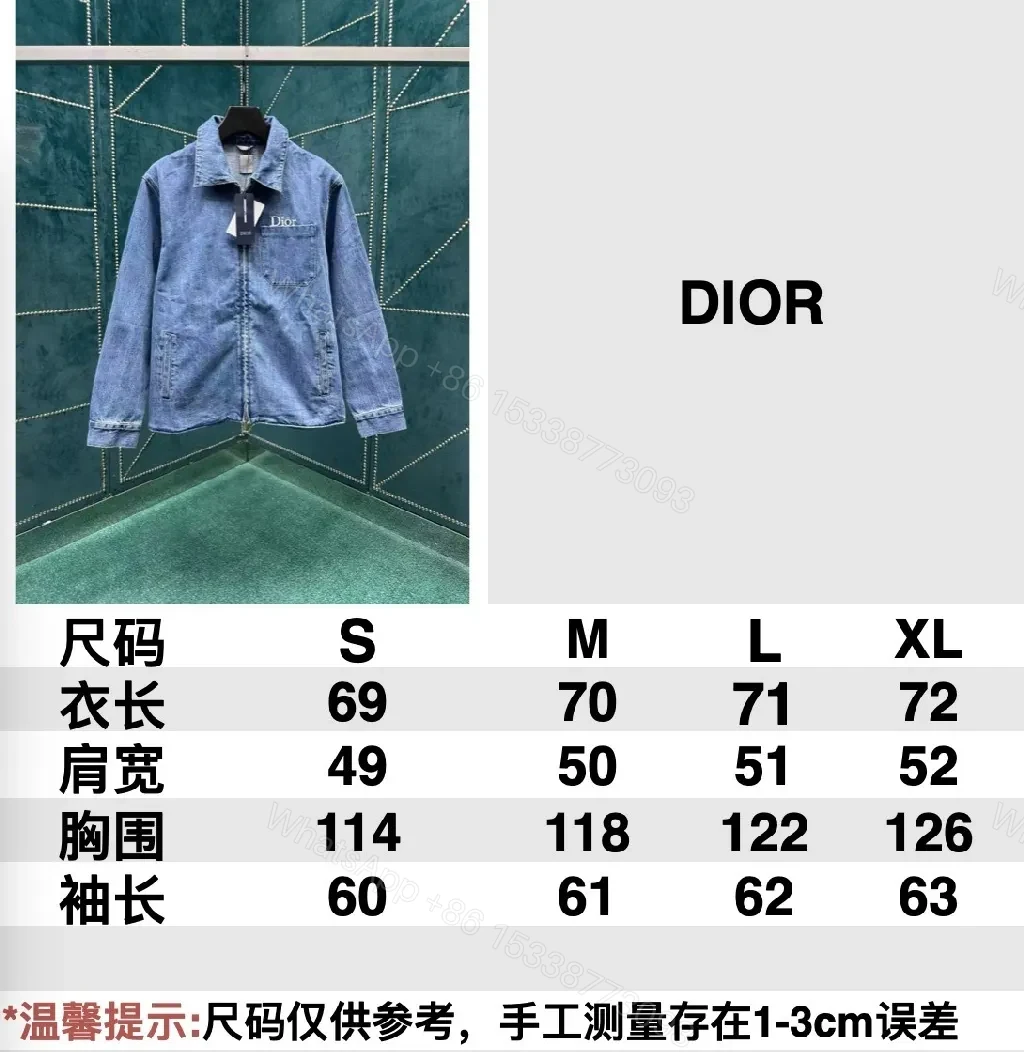 View 3 of Indigo Denim Coach Jacket – Subtle Dior Branding, Modern Texture