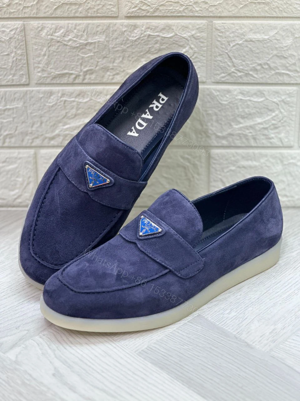 View 3 of Suede loafers Light rubber sole