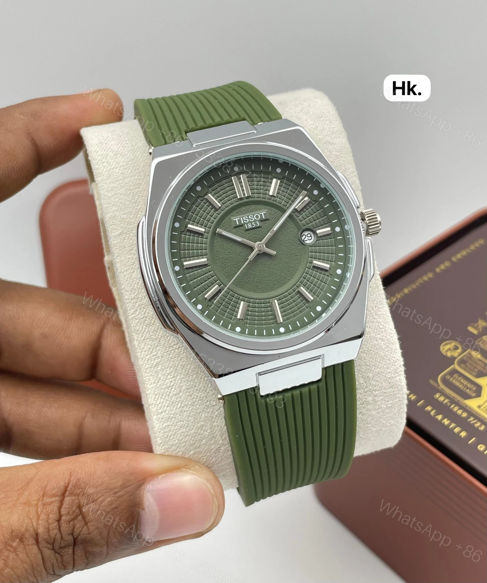 View 5 of FIRST COPY Tissot PU Belt Metal Body Watch