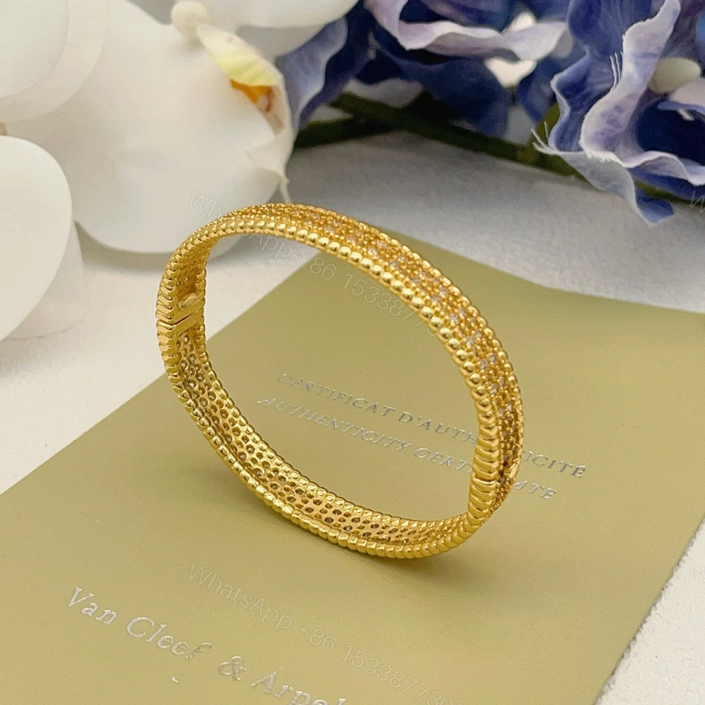 View 4 of 高仿首飾VanCleef&Arpels*RO3YC00密鑽黃金手鐲
