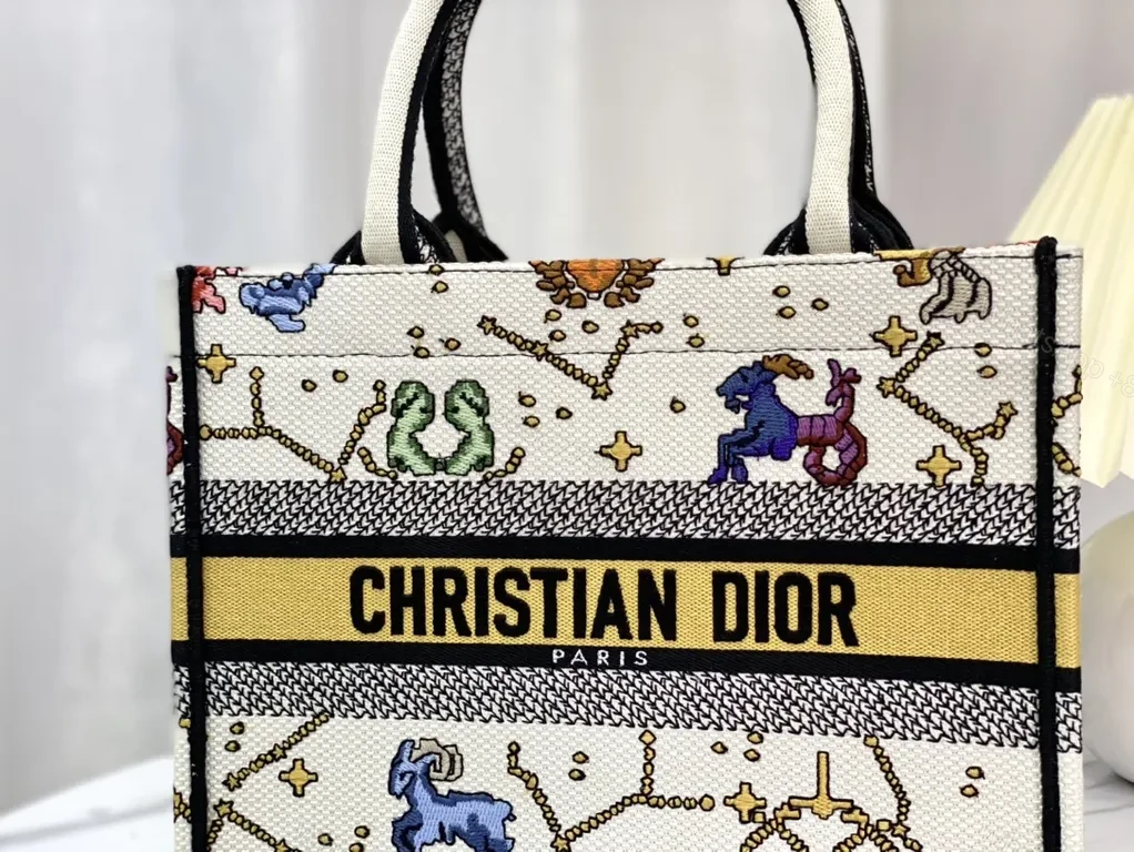 View 6 of Ivory Embroidered Canvas Tote: Luxe, Structured Shoulder Bag