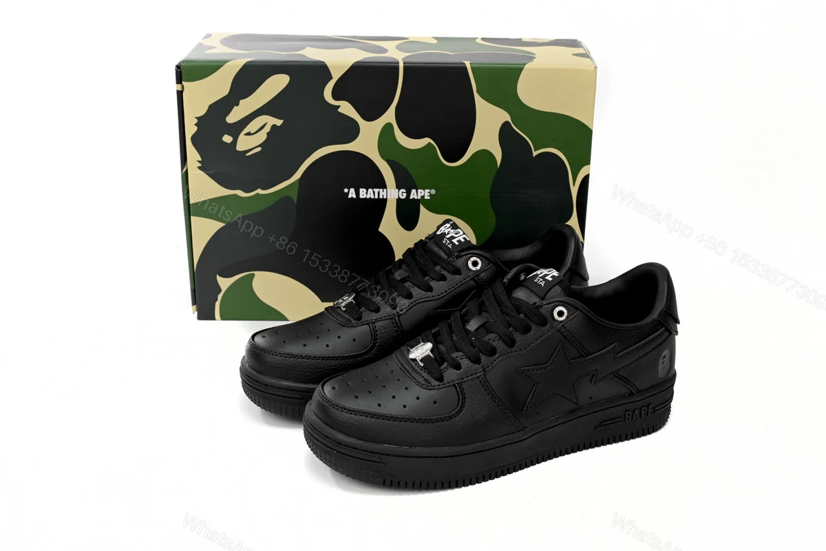 A Bathing Ape Bape Sta Low Black 1J30 -191- 013 — view 2