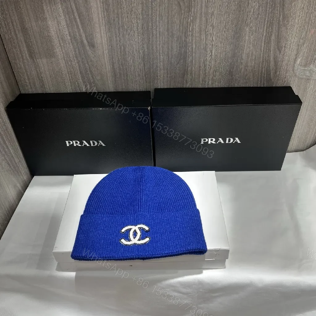 View 5 of Lux Knit Beanie with Logo Emblem - Premium Winter Hat