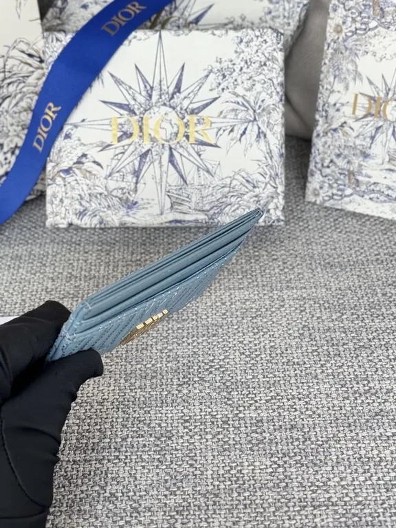 View 8 of Textured Leather Cardholder: Dior-Inspired Compact Luxury