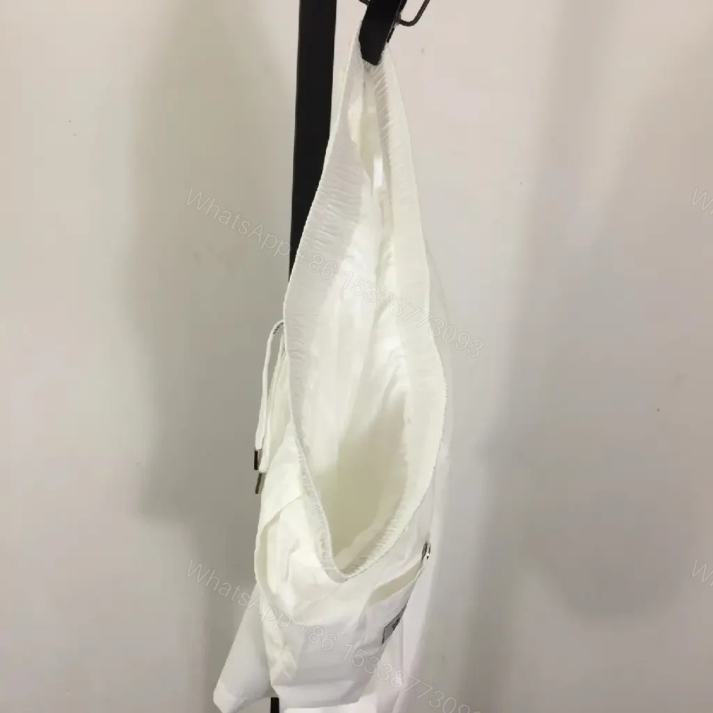 View 5 of White Nylon Shorts Athletic Drawstring Moncler-style Logo