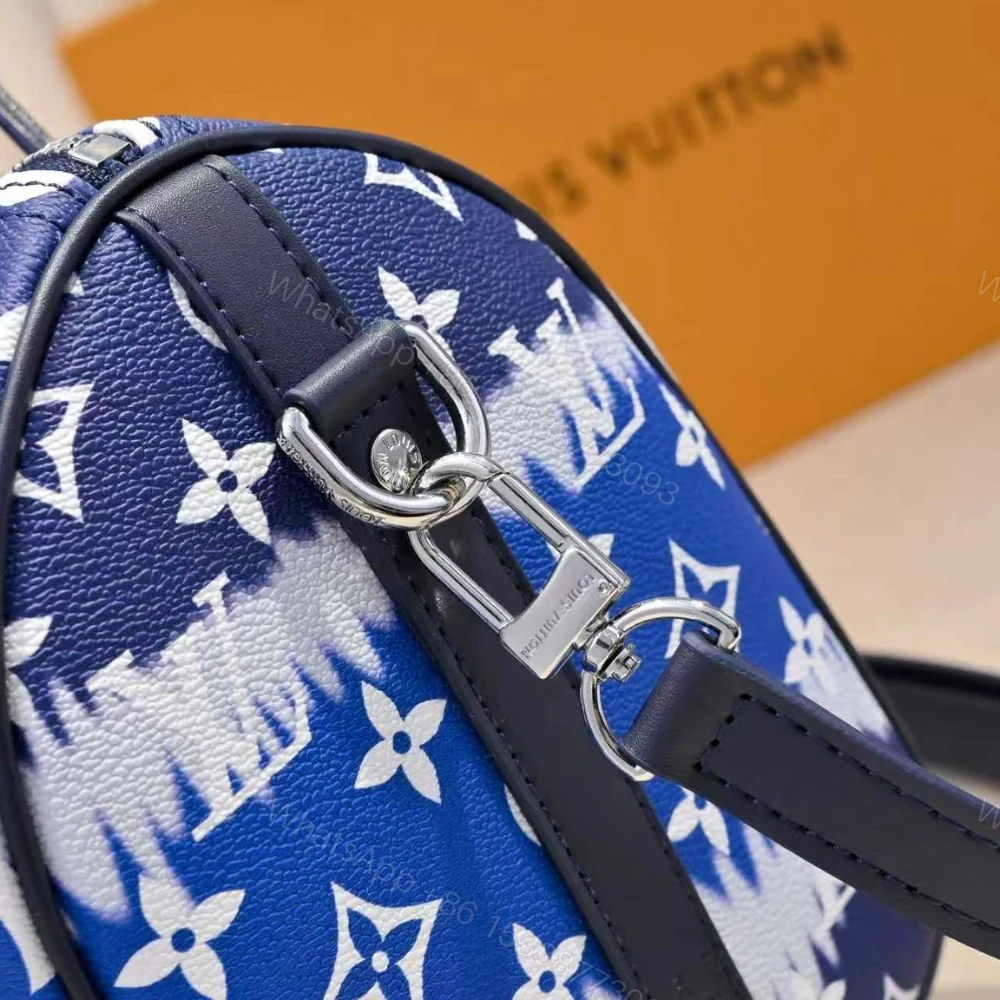 View 5 of Louis Vuitton Speedy Bandouliere 30 Monogram Escale Canvas Blue 25cm