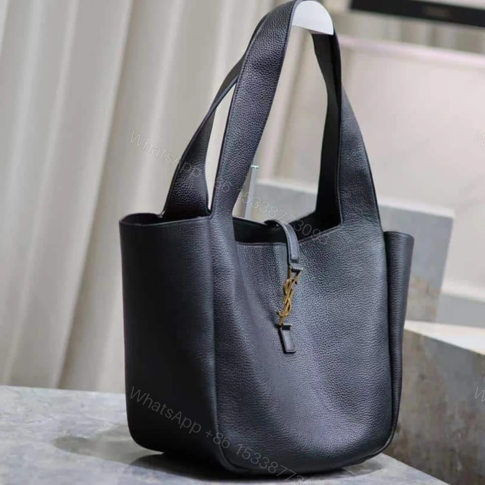 View 2 of Saint Laurent Le 5 À 7 Bea In Grained Leather Black 50Cm 763435AADUU1000