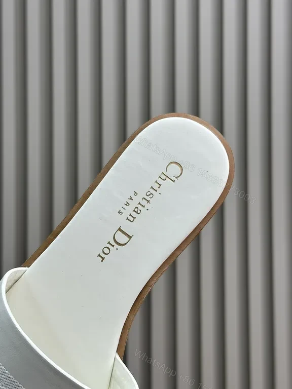 View 3 of Ivory Premium Monogram Slides â€“ Luxury Casual Sandals