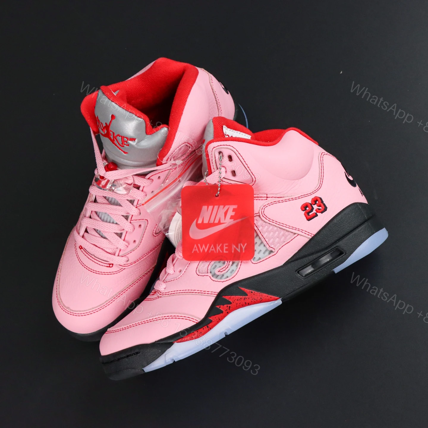 View 7 of Awake NY x Air Jordan 5 Retro Pink Reps