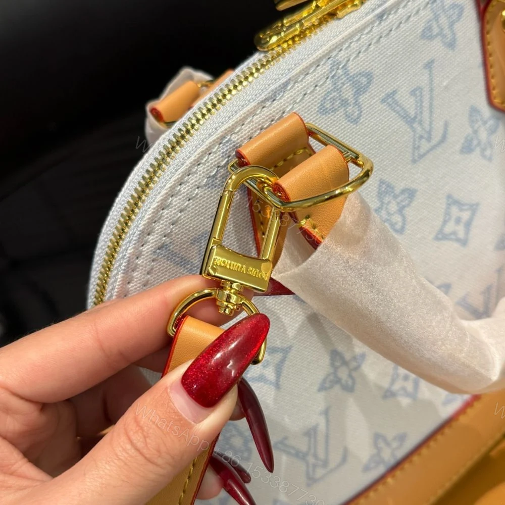 View 6 of Louis Vuitton Alma BB Monogram Origine Bleu Courrier 24Cm M27526