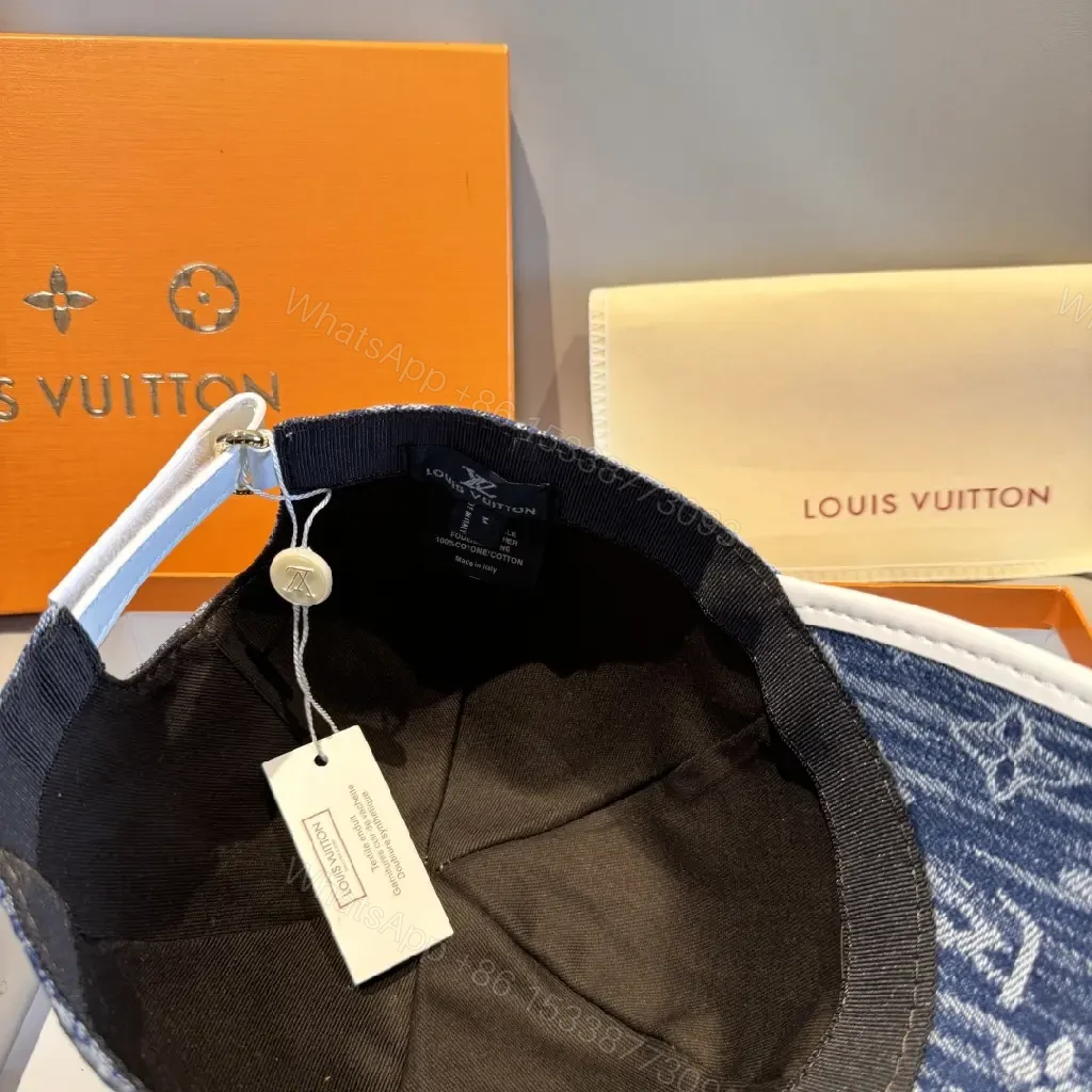 View 7 of Denim Monogram Cap: Subtle Luxury, All-Day Confidence