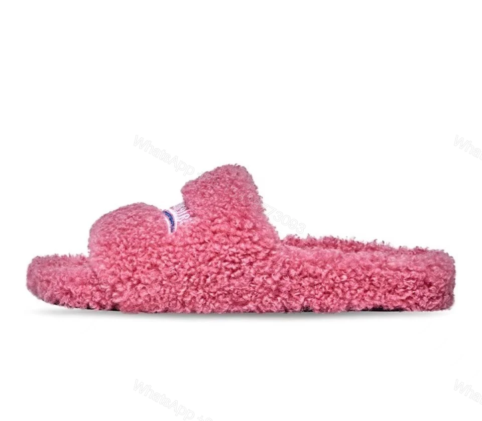View 4 of Balenciaga Furry Slide Pink 654261WBDZ05096