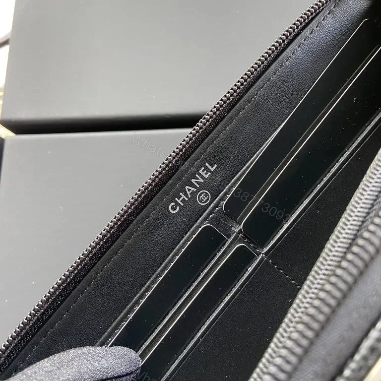 View 8 of Black Quilted Leather Wallet with CC hardware â€” Everyday Opulence