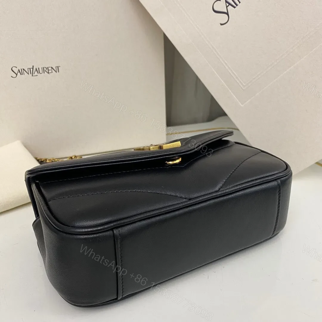 View 2 of YSL Loulou medium in Matelassé Lambskin Black