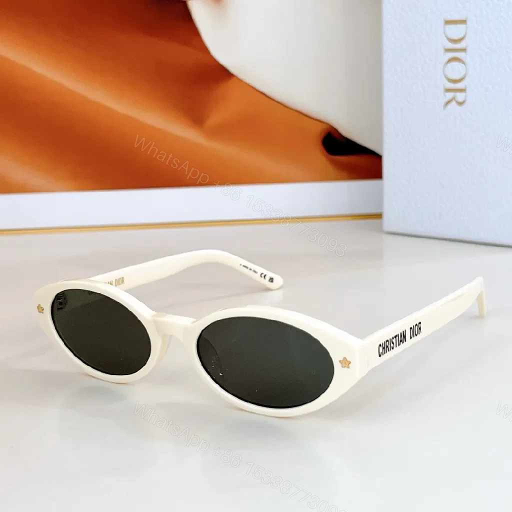 View 7 of Chic Round Sunglasses, Black Acetate, Signature Detailing, UV400 Protection, Sunglasses