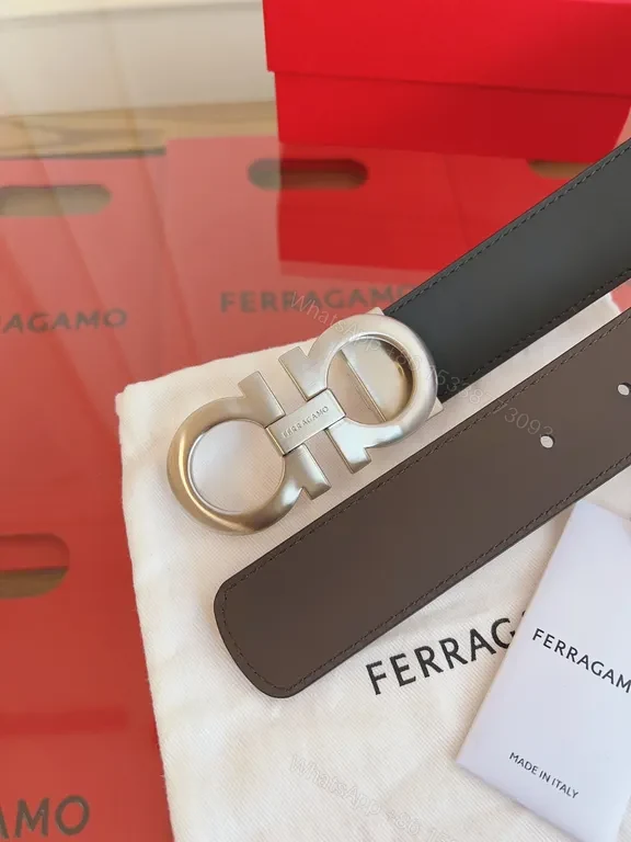 View 8 of Leather Belt + Full-Grain Leather + Modern + Signature Double-Ring Buckle + Belt