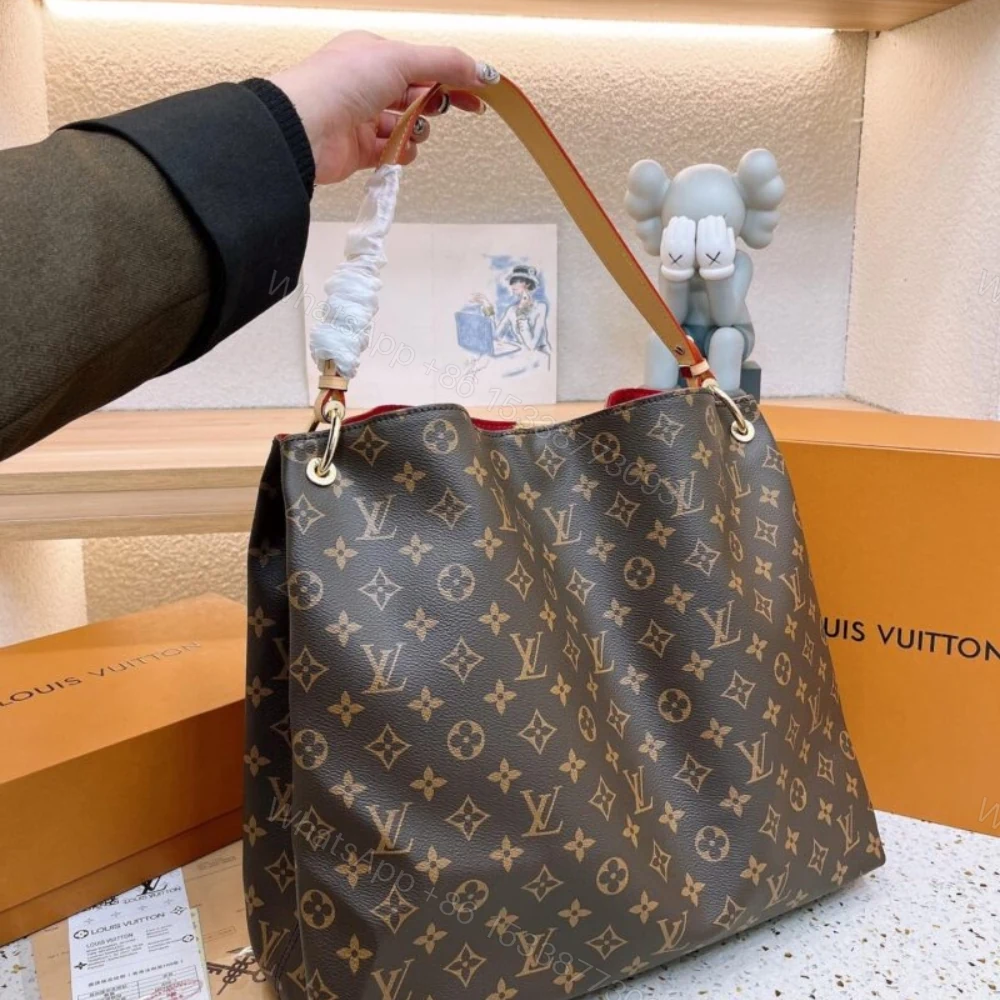 View 4 of Louis Vuitton Graceful PM Monogram Canvas Red 35Cm