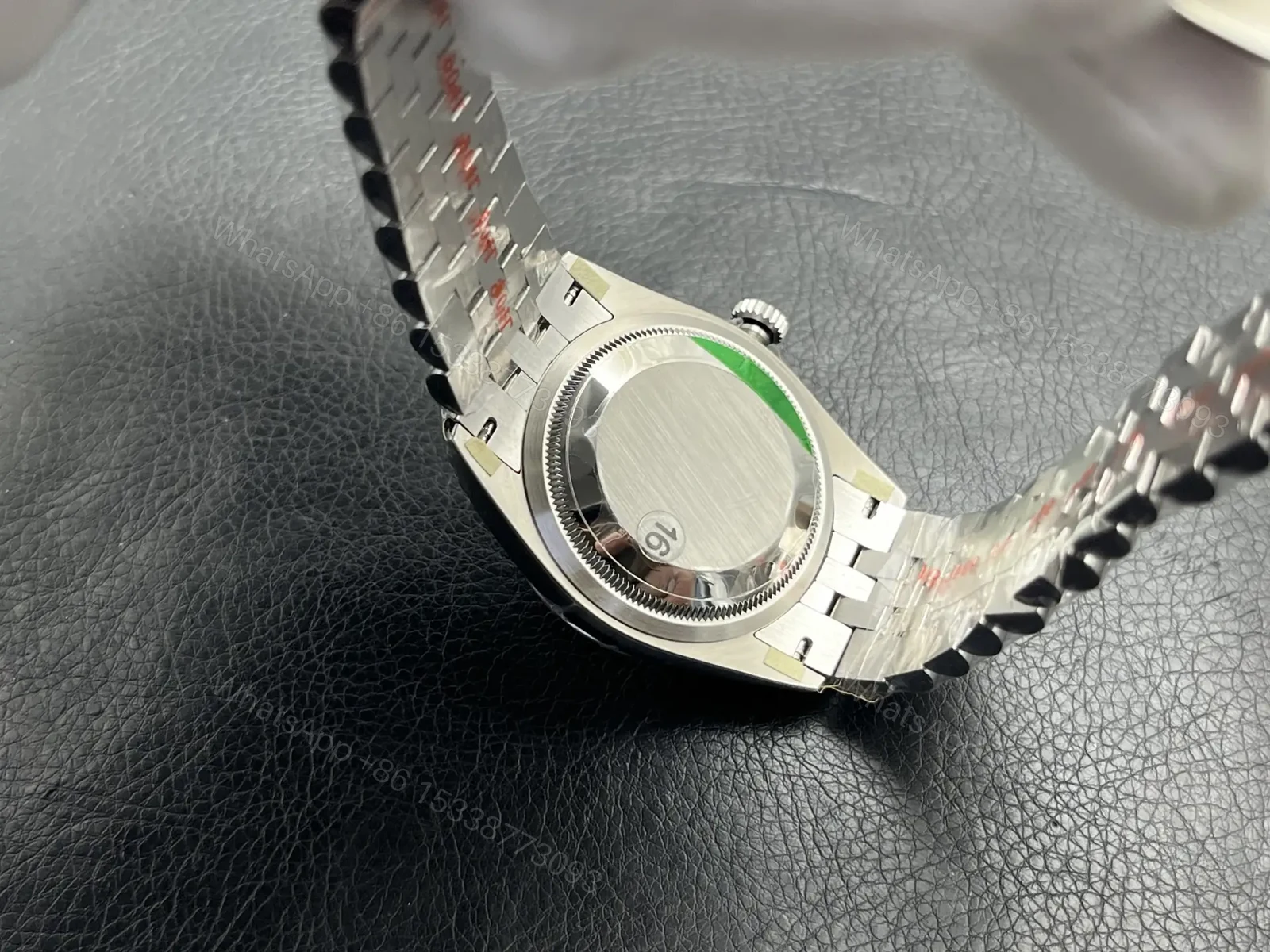 View 9 of Rolex Datejust 36 Stainless Steel Fluted Jubilee Black Dial 116234-0079
