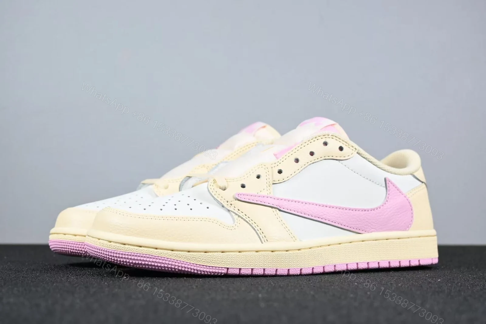View 2 of Jordan 1 Retro Low OG SP Travis Scott Shy Pink