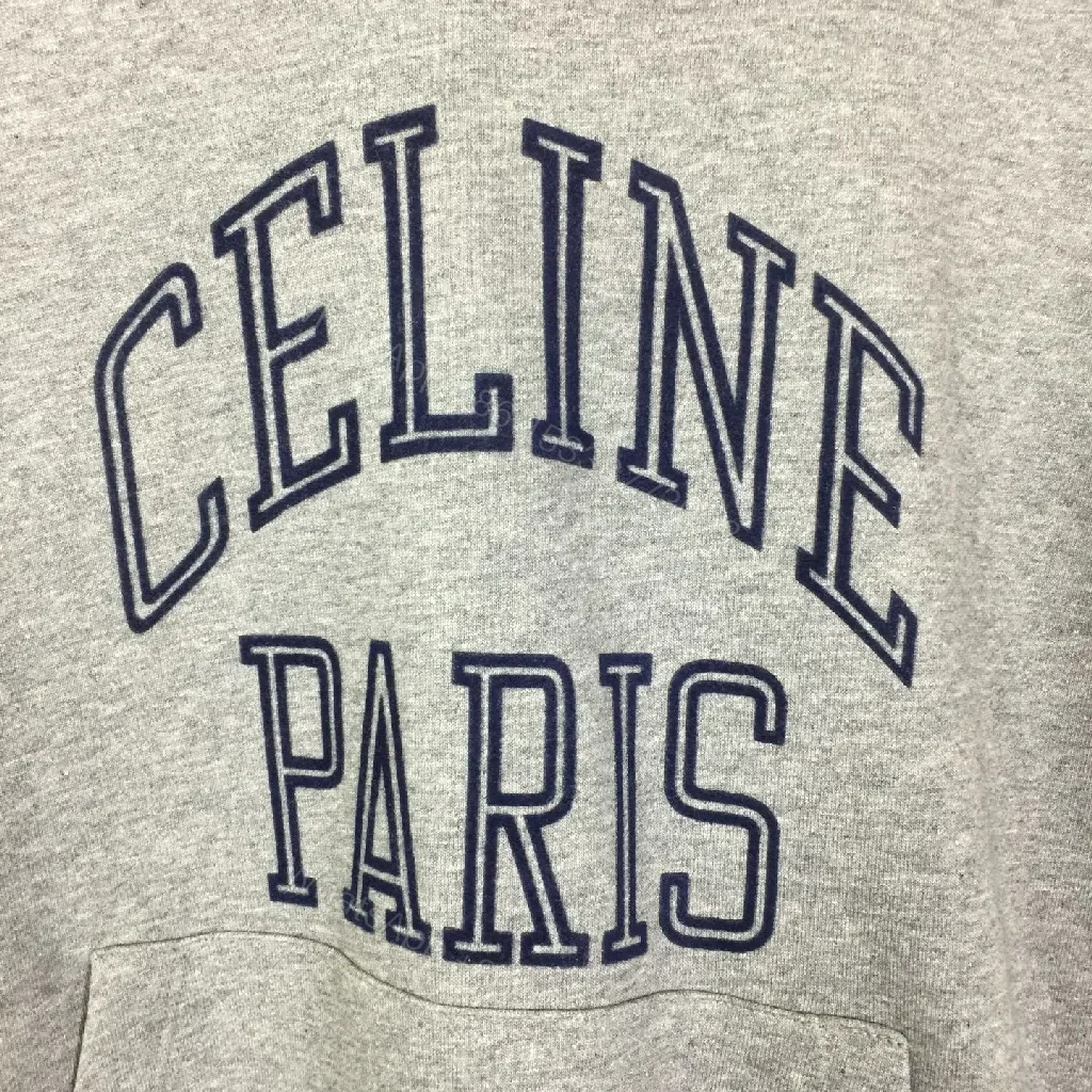 View 2 of Grey Cotton-Blend Hoodie, Refined Streetwear, Subtle Logo