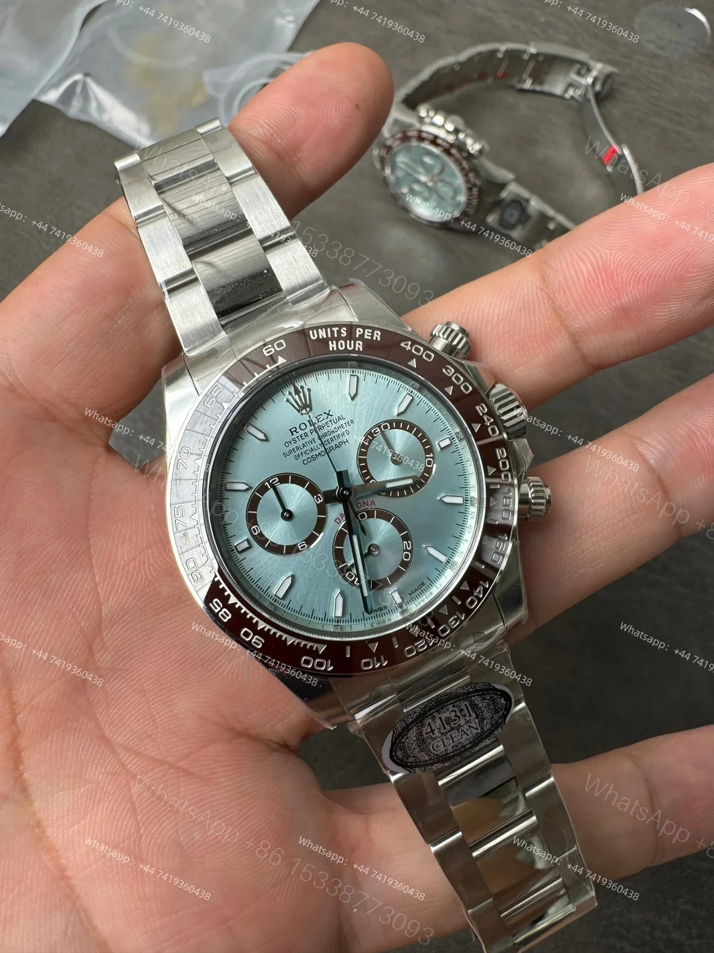 View 6 of Rolex Super Clone Daytona Ice Blue M126506-0001 4131 Movement
