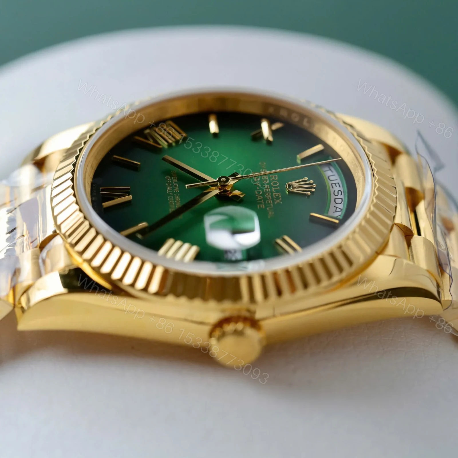 View 7 of Superclone Rolex Day-Date Green Ombré Dial 228238-0069 40 mm