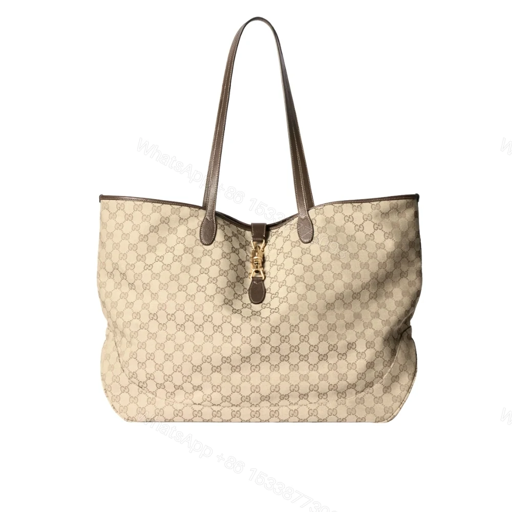 Gucci Jackie Large Tote Bag Sand And Dark Brown 45Cm — view 1