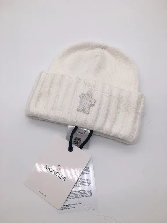 View 8 of Bold Red Knit Beanie â€” Moncler Style, Premium Warmth, Logo Embroidered