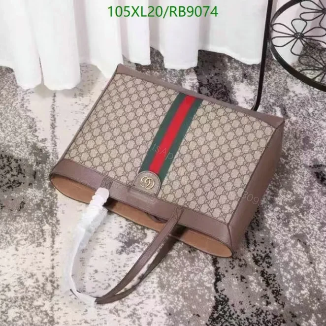 View 2 of Gucci Ophidia GG Supreme Brown Leather Bag RB9074