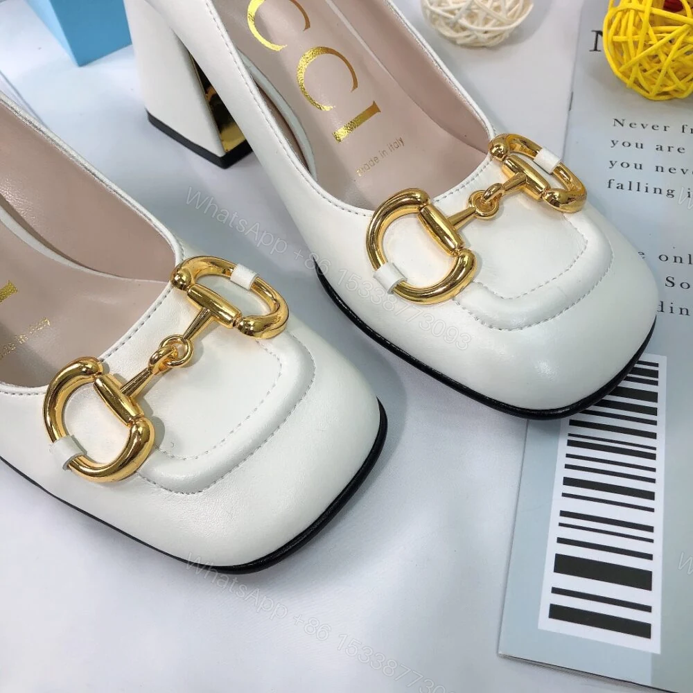 View 5 of Gucci Women’S Mid Heel Pump With Horsebit White