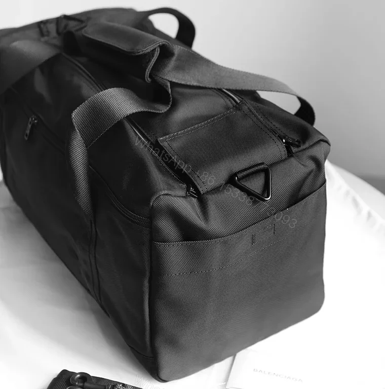 View 2 of Balenciaga Black Leather Bold Travel Duffel â€” Premium Cabin Bag