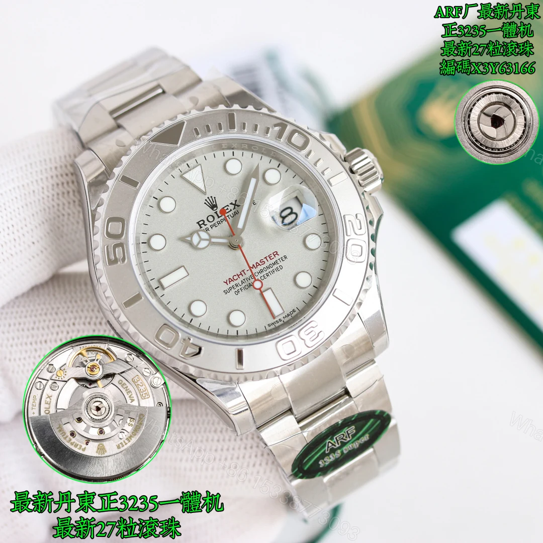 Rolex Yacht-Master 间金钢带黑盘男士机械腕表 一比一复刻 — view 1